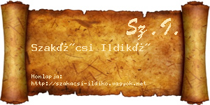 Szakácsi Ildikó névjegykártya