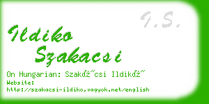 ildiko szakacsi business card